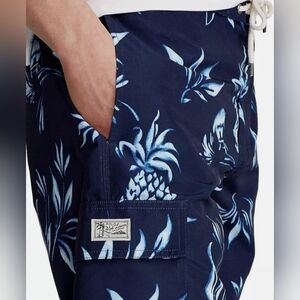 Polo Ralph Lauren Men's, 8.5" Kailua Classic Fit Swim Trunks, Navy/White